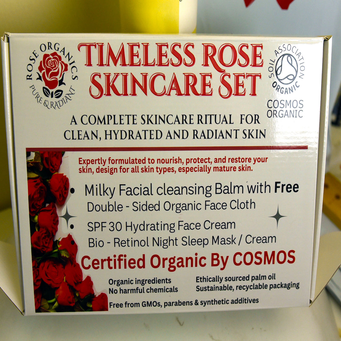 Timeless Rose Full Skincare Set (3 products + free face cloth exfoliator)